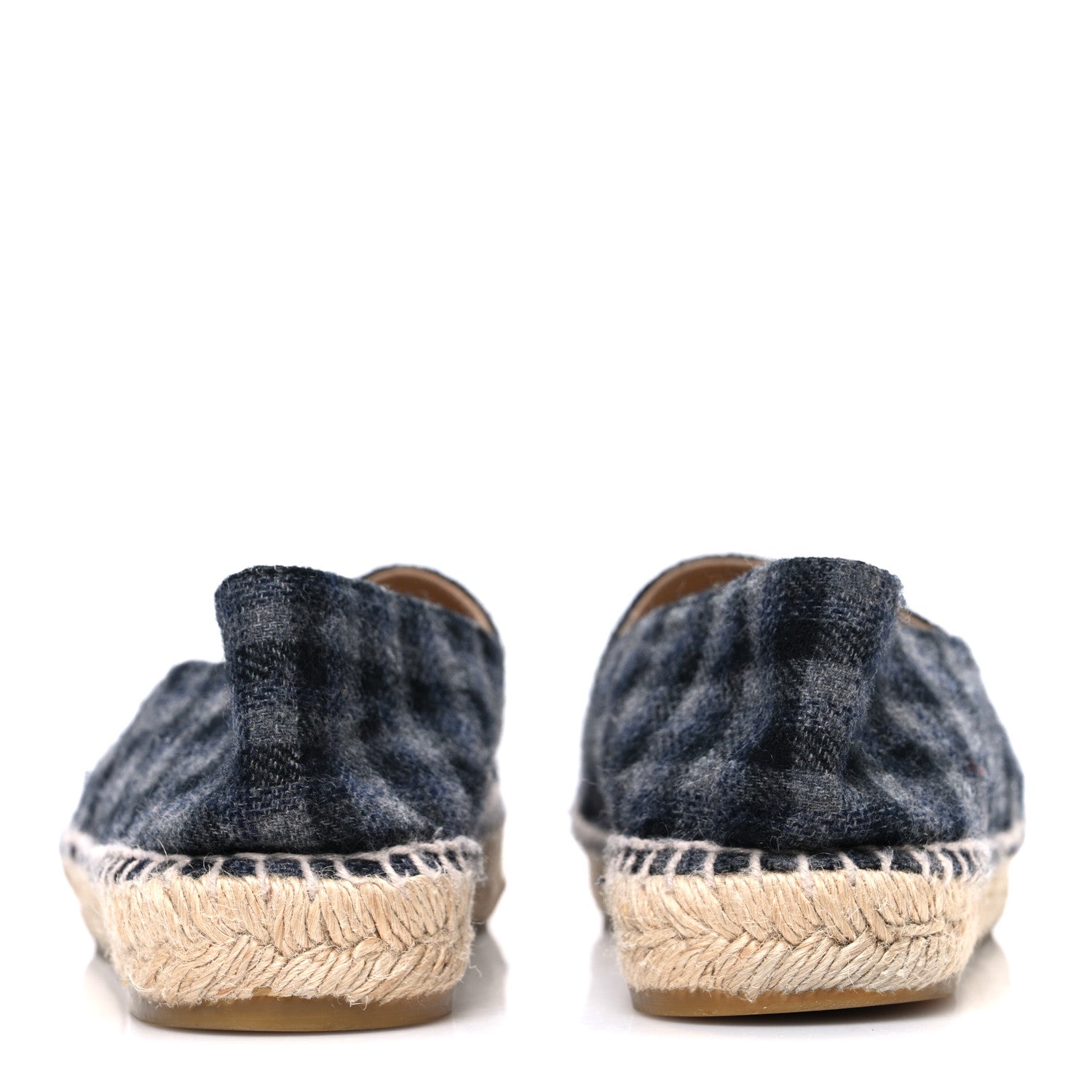 PLAID FABRIC CC ESPADRILLES GREY