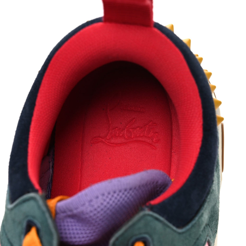 CALFSKIN SUEDE SPIKE ASTROLOUBI DONNA LOW TOP SNEAKERS MULTICOLOR
