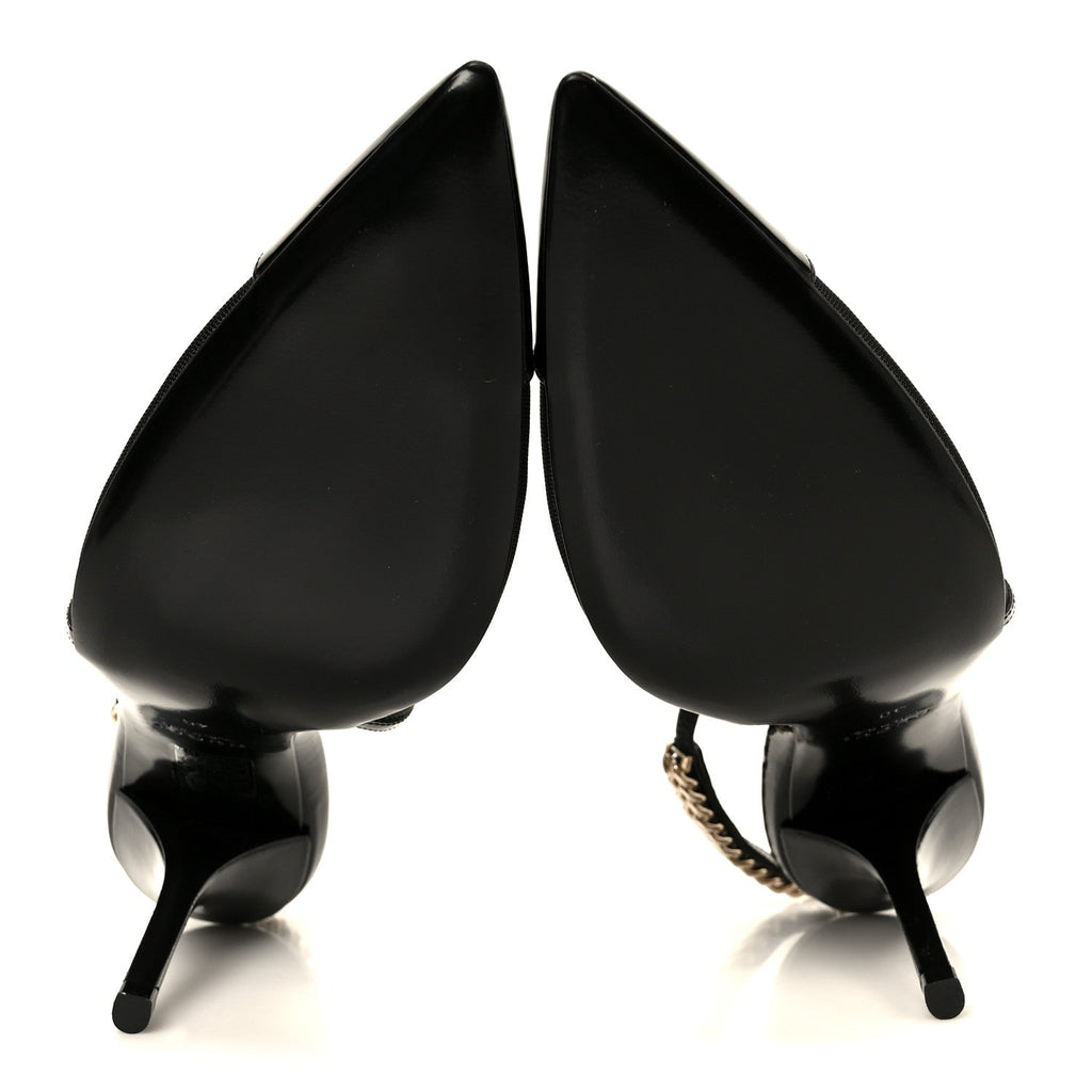 TELA RETINO PATENT SIGNORIA 105MM SLINGBACK PUMPS BLACK