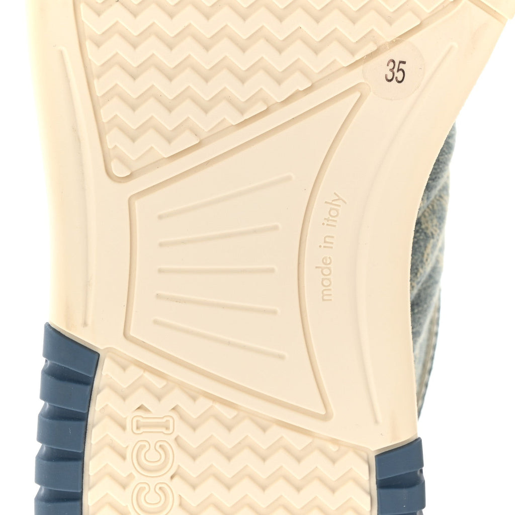 DENIM GG MONOGRAM WOMENS RE-WEB SNEAKERS LIGHT BLUE