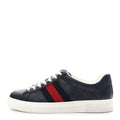 GG SUPREME MONOGRAM AYERS WEB MENS NEW ACE SNEAKERS DARK BLUE