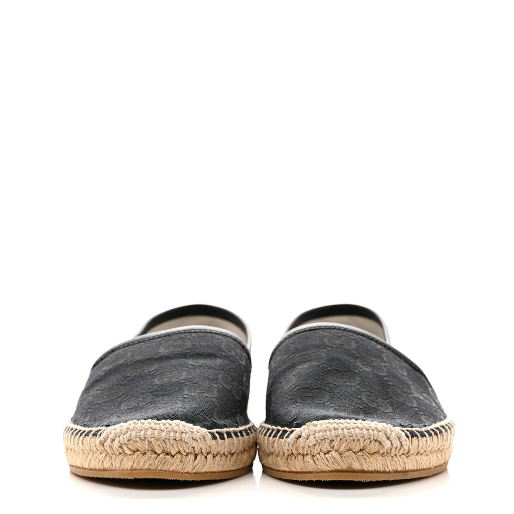 GUCCI MONOGRAM CANVAS ESPADRILLES BLACK