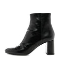 CALFSKIN LOULOU 70 UNIFORM ANKLE BOOTS BLACK