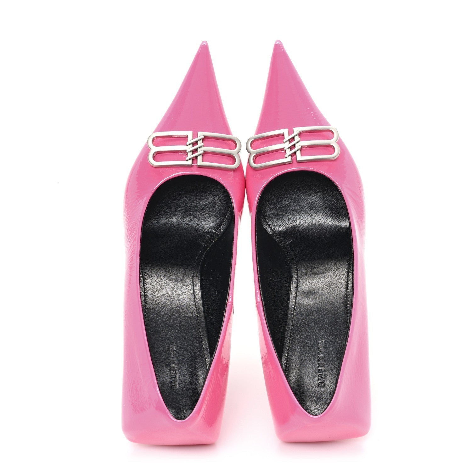 SHINY CALFSKIN BB SQUARE KNIFE 80MM PUMPS SWEET PINK