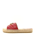NAPPA MATELASSE GG MARMONT ESPADRILLE SLIDE SANDALS HIBISCUS RED