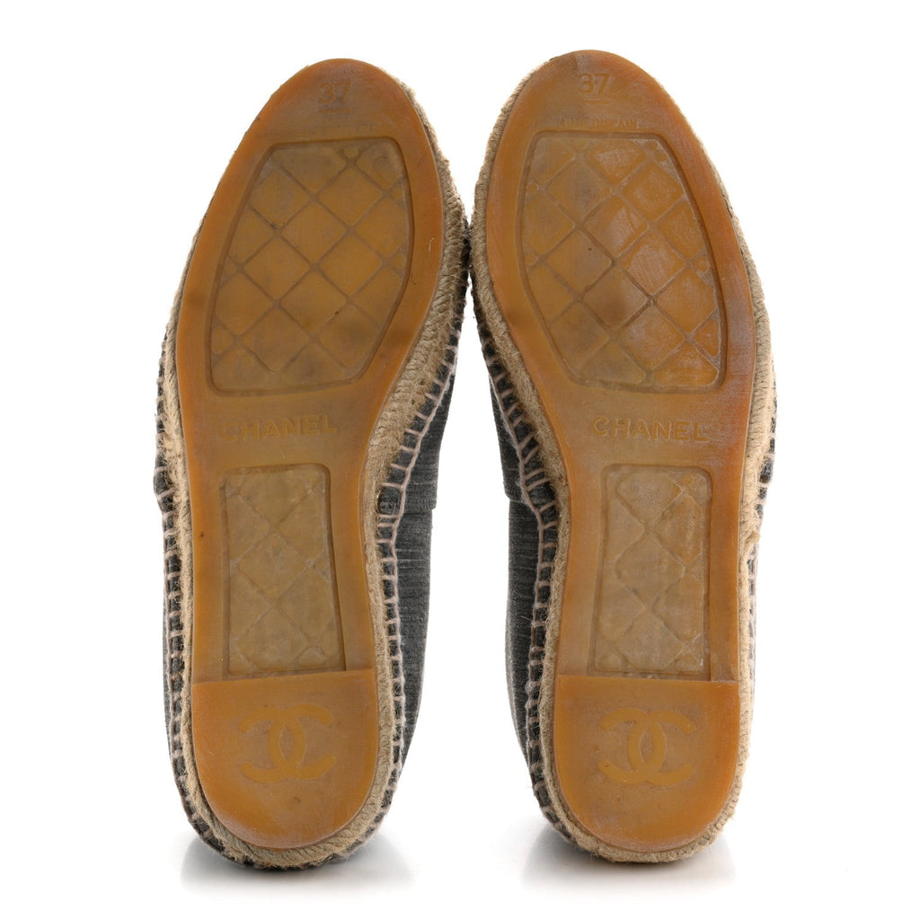 STRIATED SUEDE ESPADRILLES DARK GREY