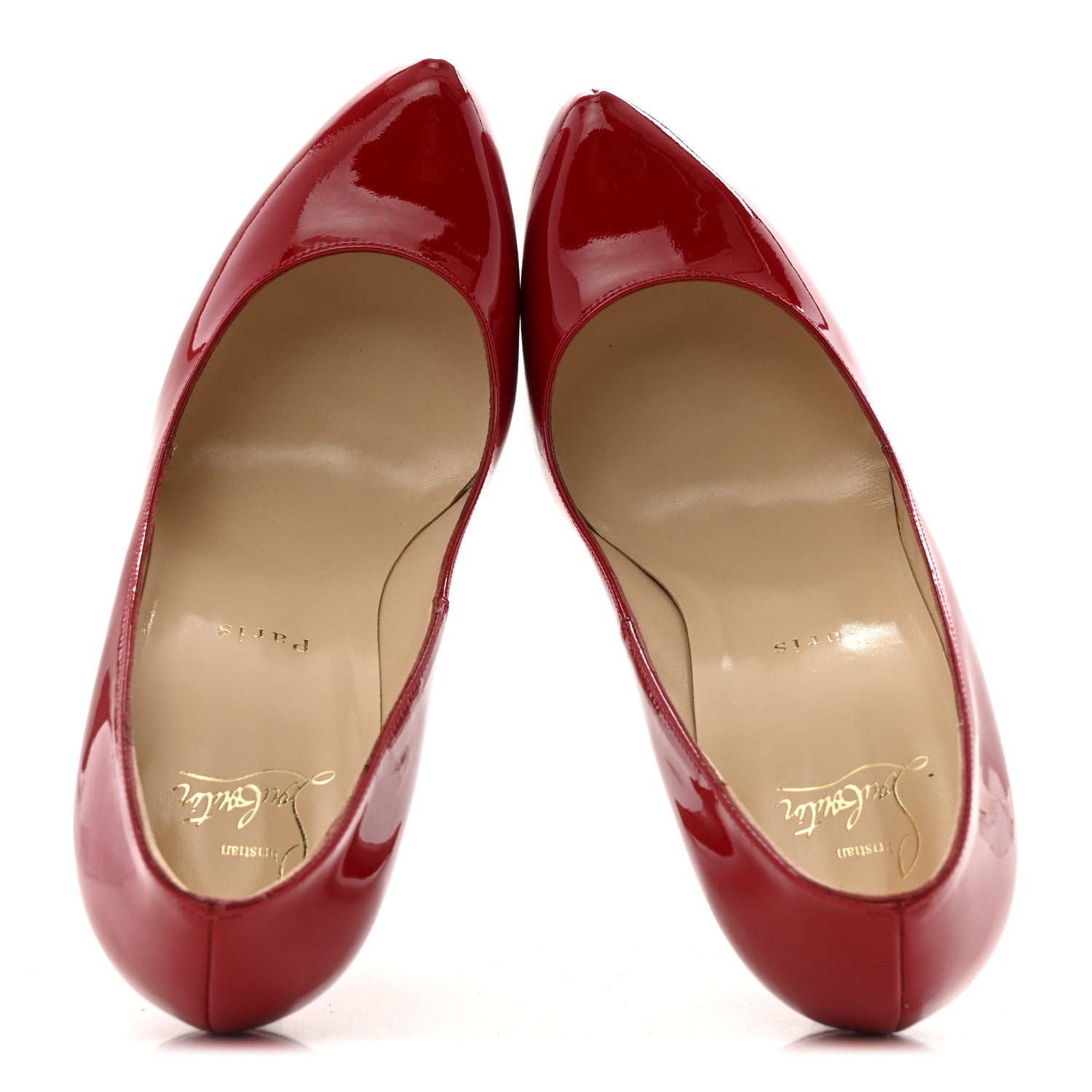 PATENT ROLANDO 120 PUMPS LOUBI RED