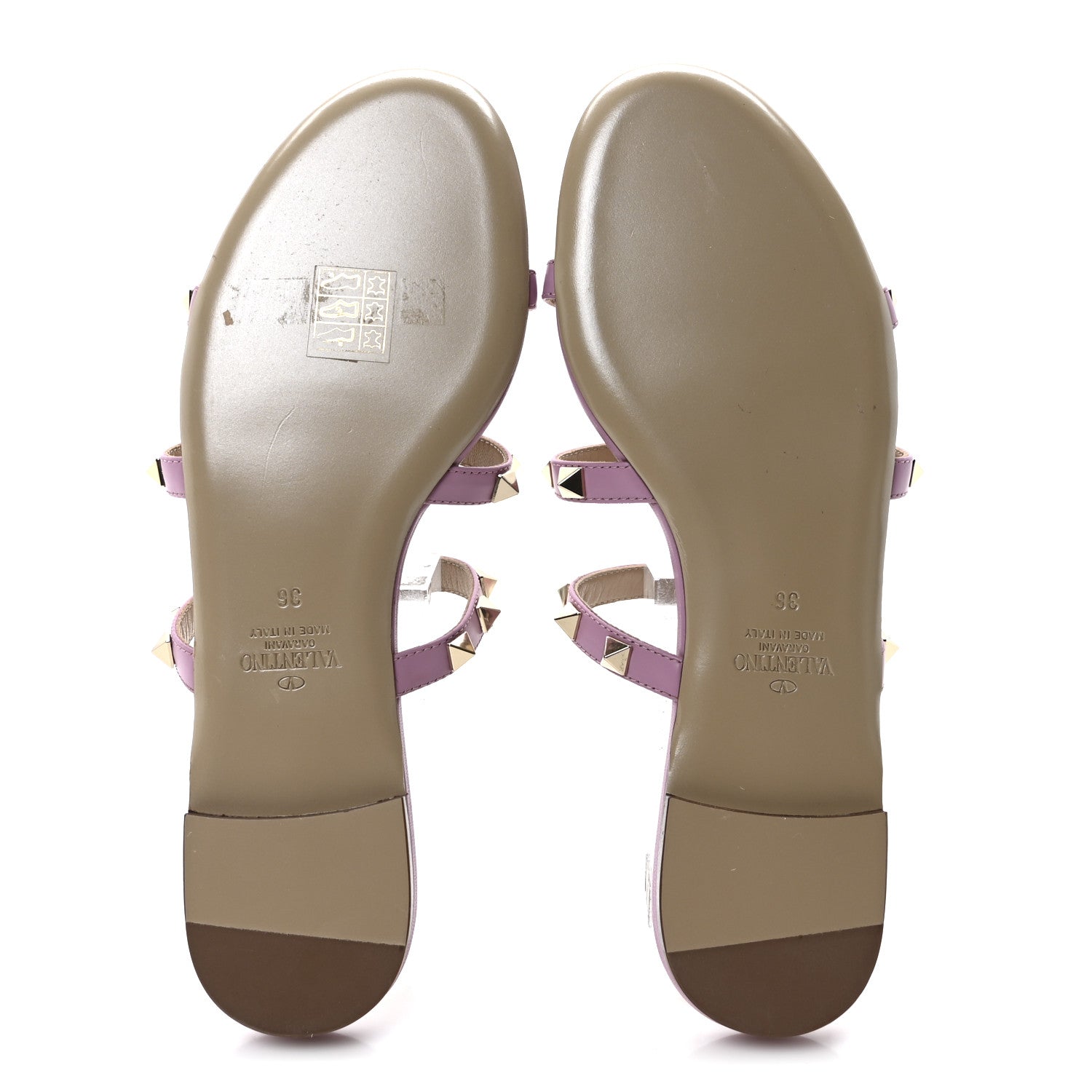 NAPPA ROCKSTUD CAGED FLAT SLIDE SANDALS GIACINTO