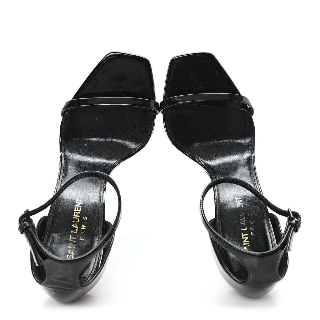 PATENT CALFSKIN OPYUM 110 SANDALS BLACK GOLD