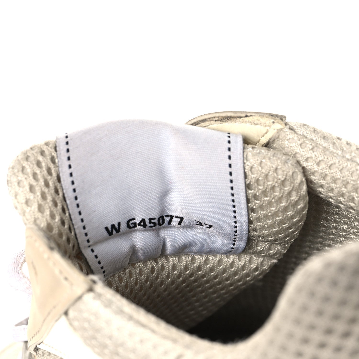 FABRIC LAMINATED CALFSKIN STRETCH CC WOMENS SNEAKERS IVORY WHITE SILVER
