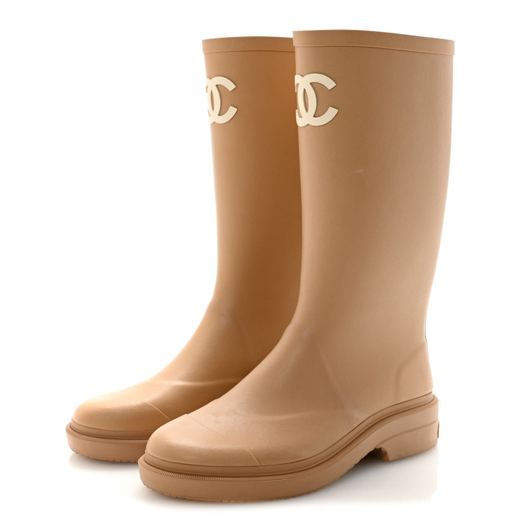 CAOUTCHOUK CC HIGH BOOTS BEIGE