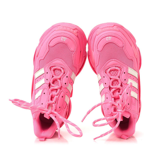 X ADIDAS FABRIC MESH WOMENS TRIPLE S SNEAKERS PINK