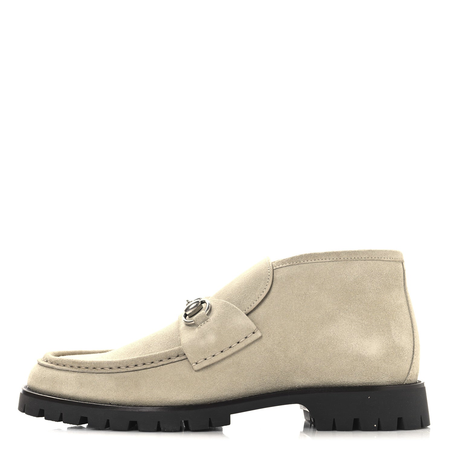 SUEDE MENS HORSEBIT ANKLE BOOTS BEIGE