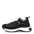 VELVET CALFSKIN MIXED FIBERS CC SNEAKERS BLACK