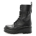CALFSKIN VLOGO /50MM COMBAT BOOTS BLACK