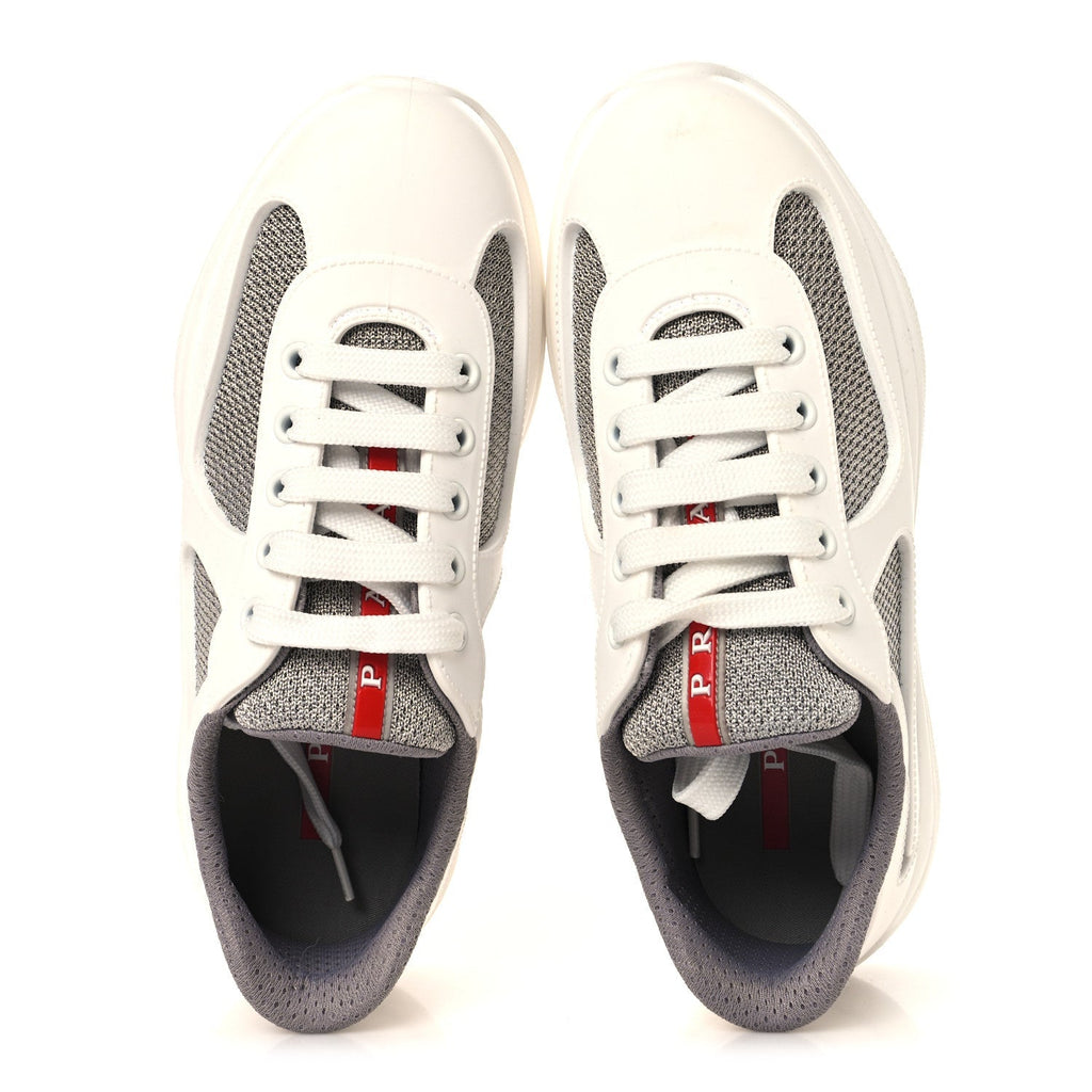 SOFT RUBBER MESH WOMENS AMERICA'S CUP SNEAKERS WHITE ARGENTO