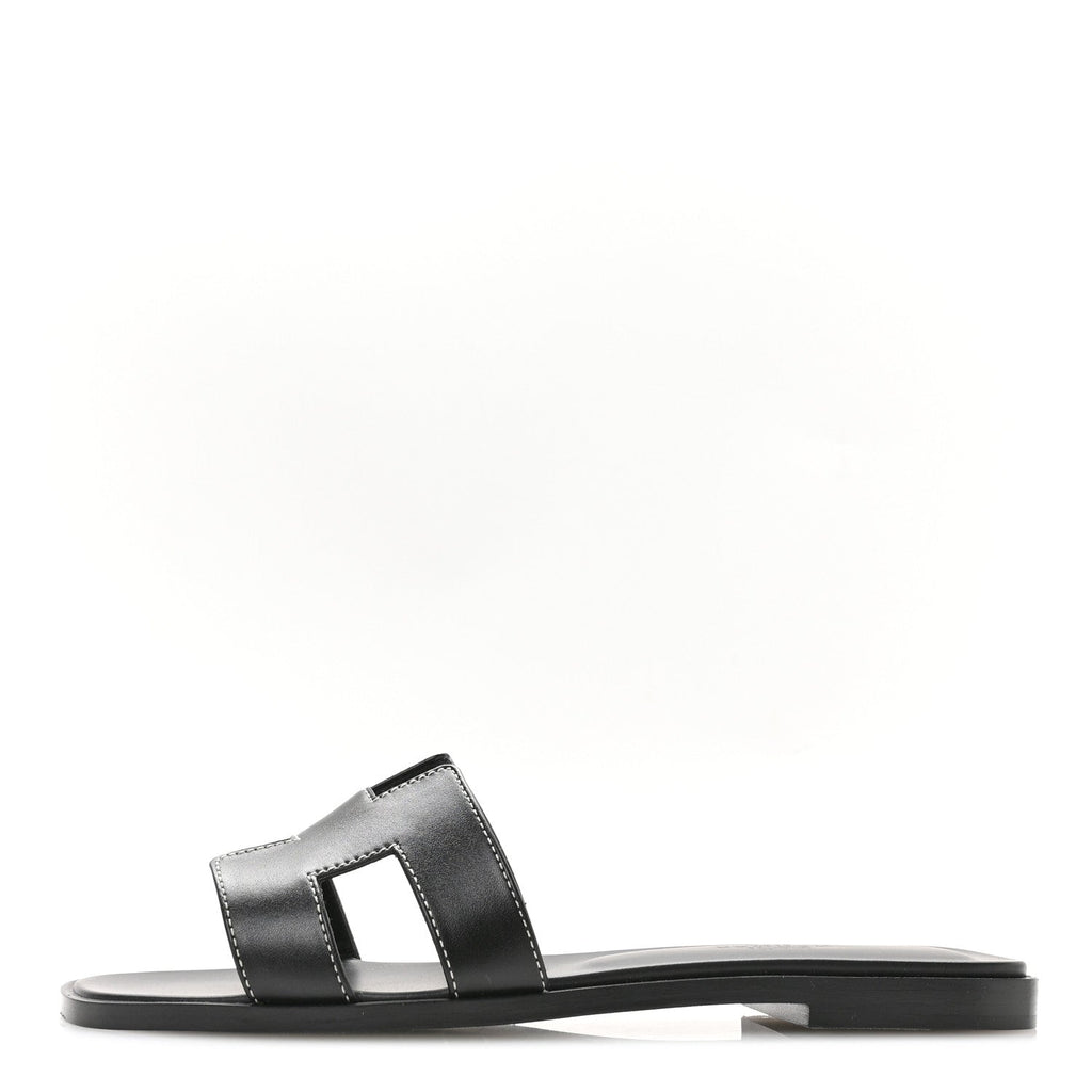 BOX CALFSKIN ORAN SANDALS BLACK