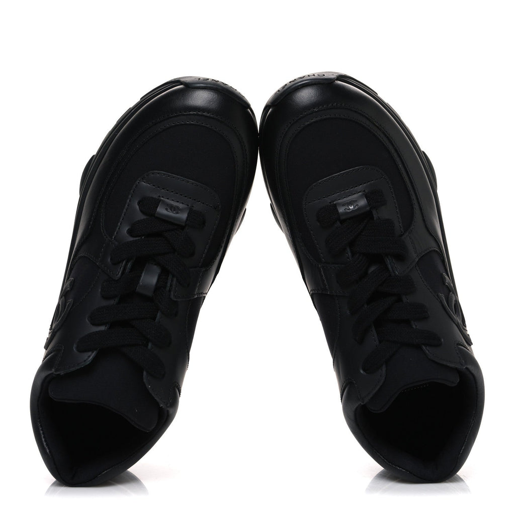 LAMBSKIN FABRIC CC SNEAKERS BLACK