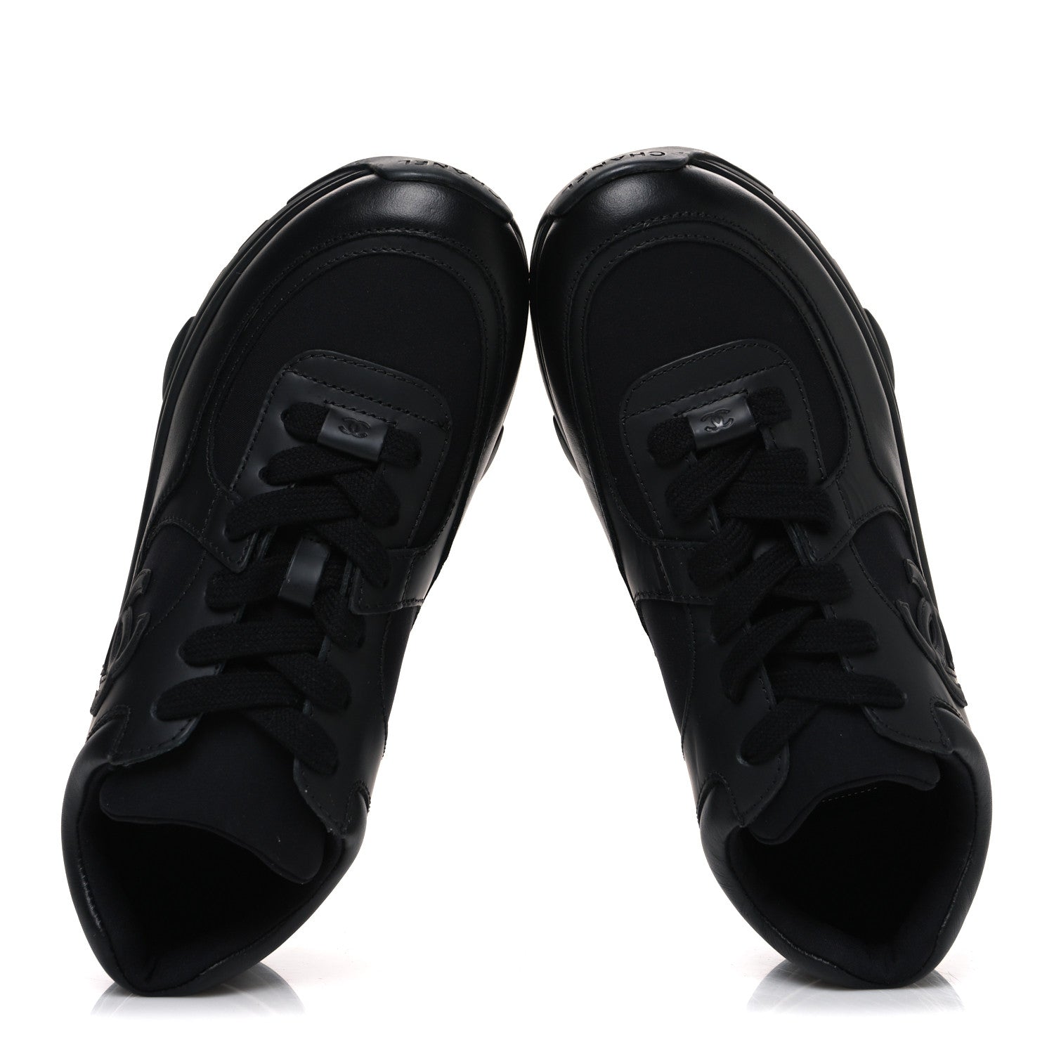 LAMBSKIN FABRIC CC SNEAKERS BLACK