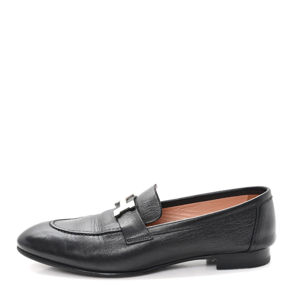 GOATSKIN WOMENS PARIS LOAFERS BLACK