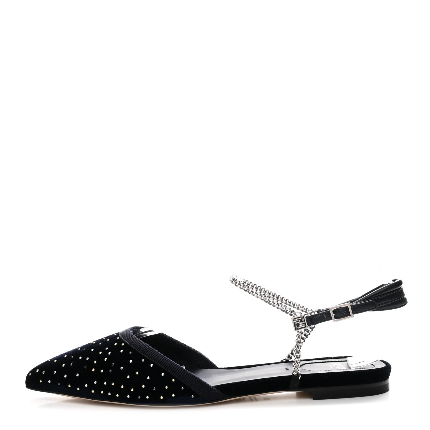 VELLUTO STUDDED COLIBRI LITE SLINGBACK BALLERINA FLATS BLUE NOTTE