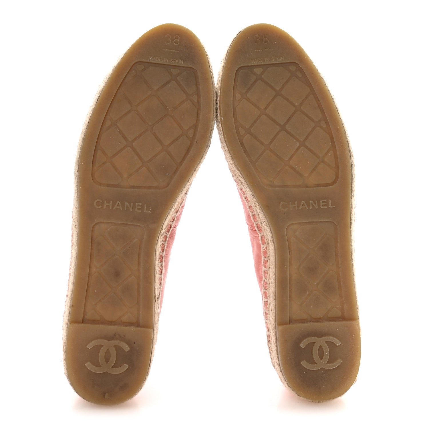 LAMBSKIN CC ESPADRILLES PINK RED BLACK