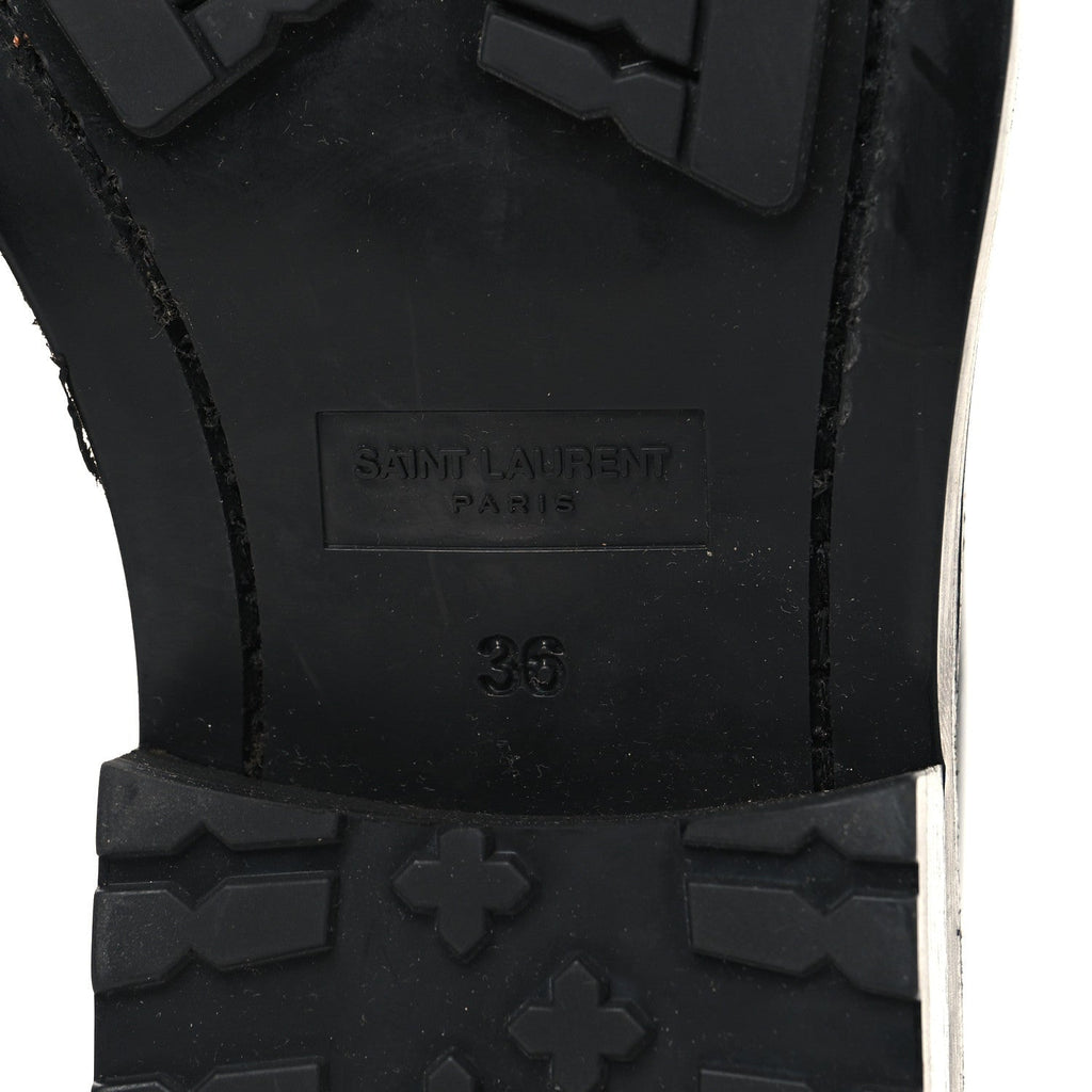 CALFSKIN WOMENS ARMY COMBAT BOOTS BLACK