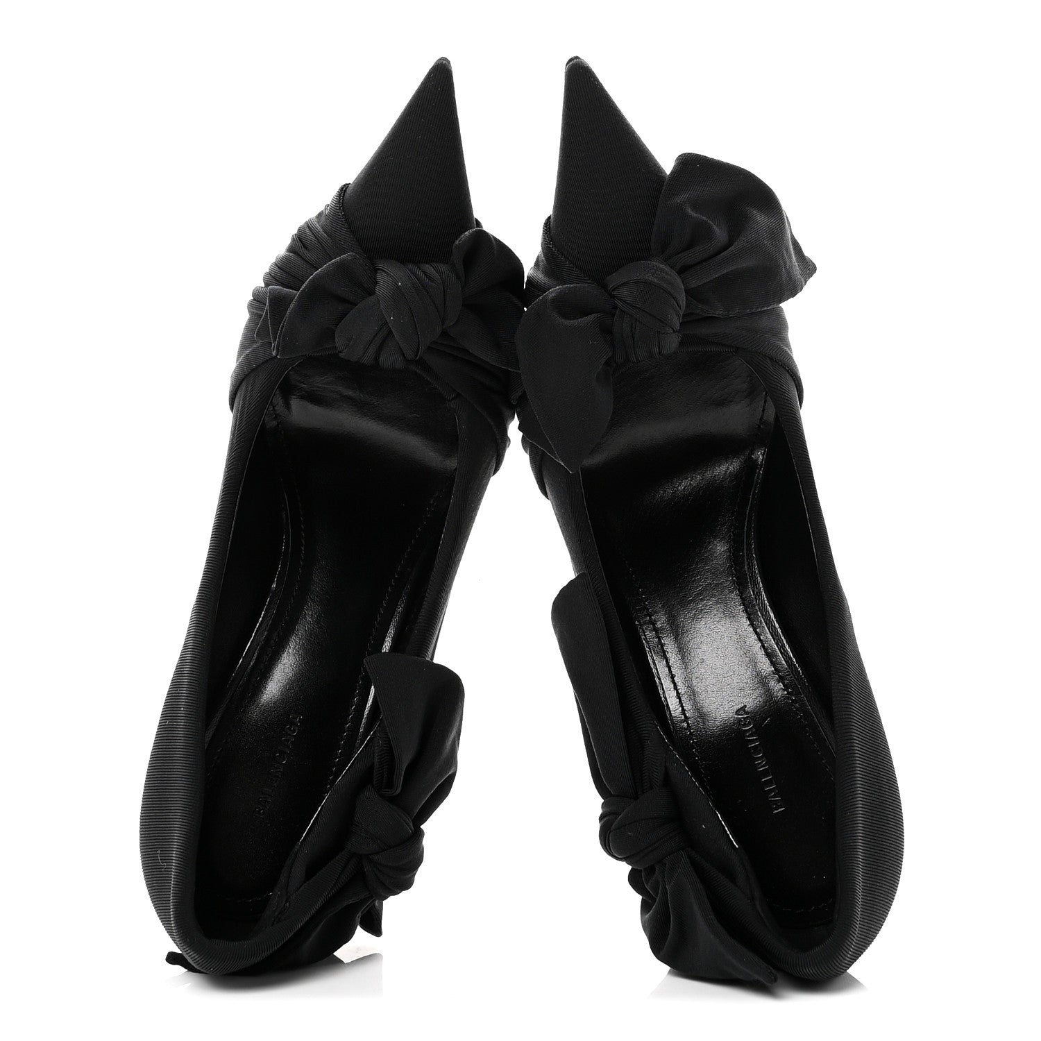 STRETCH CUPRO NYLON JERSEY KNIFE KNOT 110MM PUMPS BLACK
