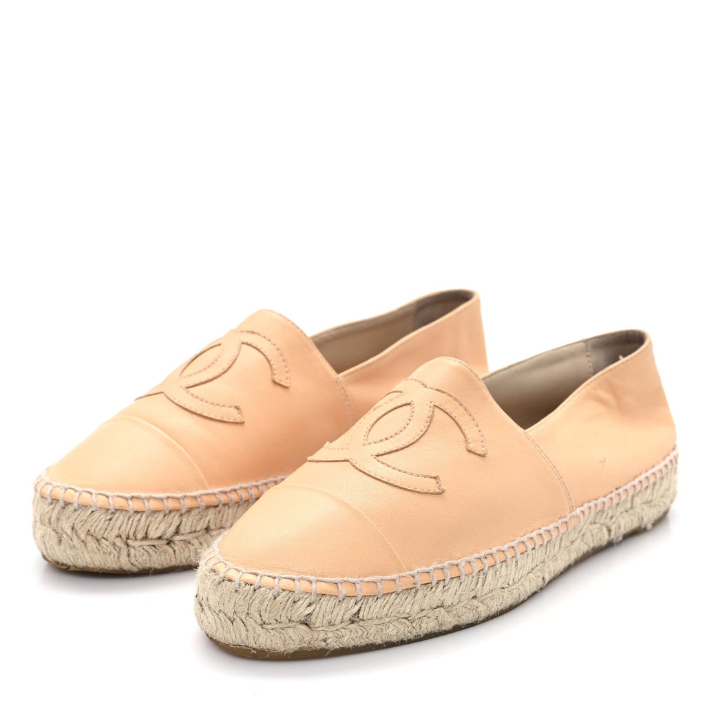 LAMBSKIN CC ESPADRILLES NUDE