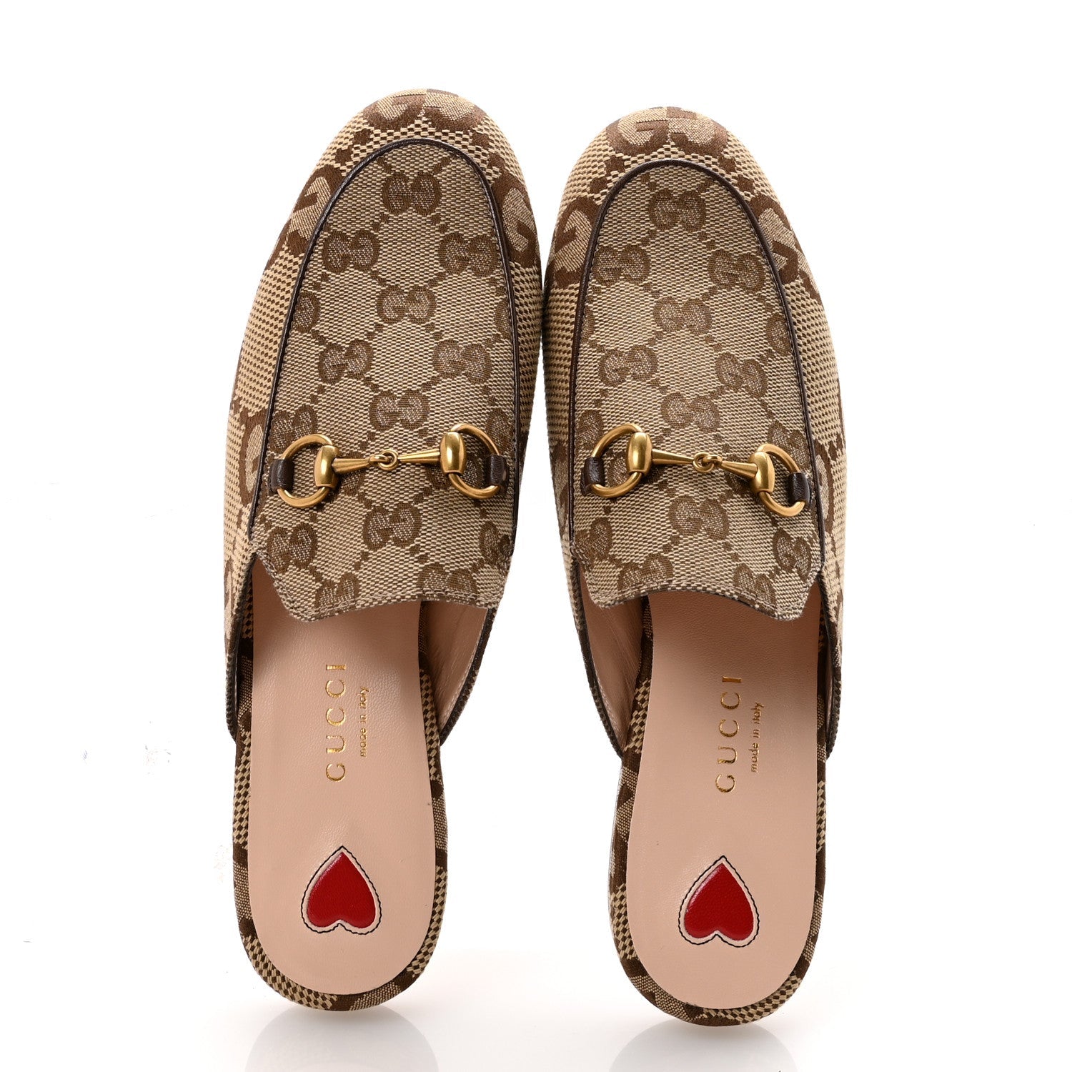 MONOGRAM JUMBO GG MALAGA KID WOMENS PRINCETOWN SLIPPERS CAMEL EBONY NEW ACERO BEIGE