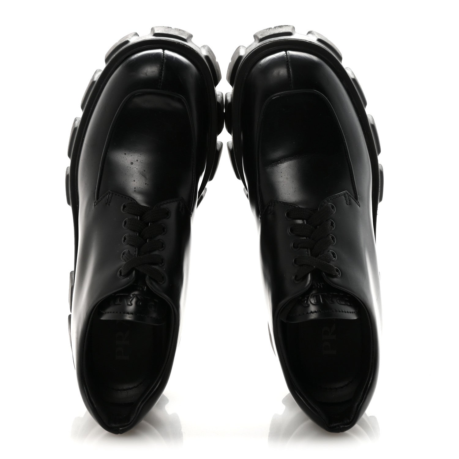 SPAZZOLATO ROIS MONOLITH 55MM DERBY LOAFERS BLACK