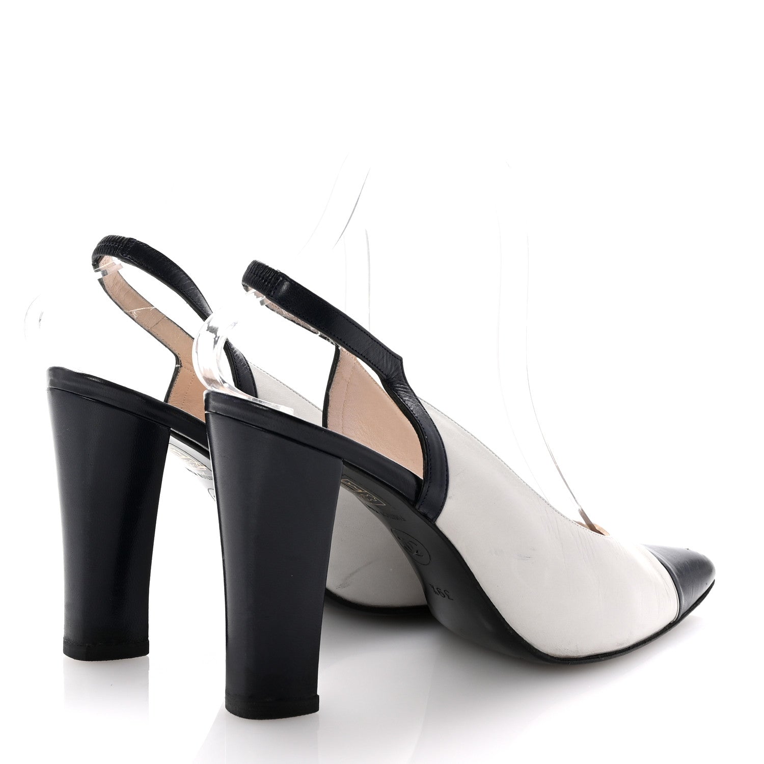 POINTED CAP TOE SLINGBACK PUMPS GREY NAVY