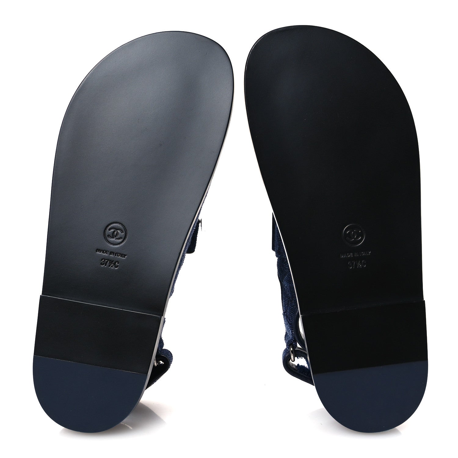 VELVET VELCRO DAD SANDALS BLUE