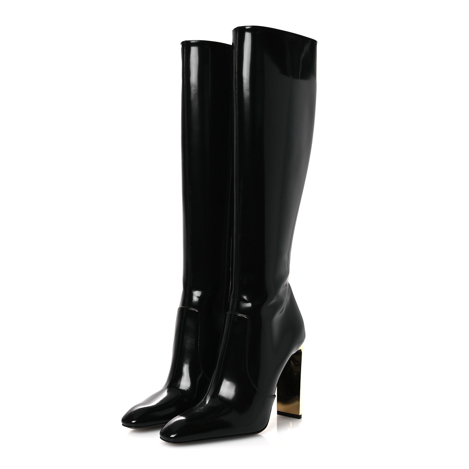 VITELLO MARILYN AUTEUIL 105 KNEE HIGH ZIP BOOTS BLACK