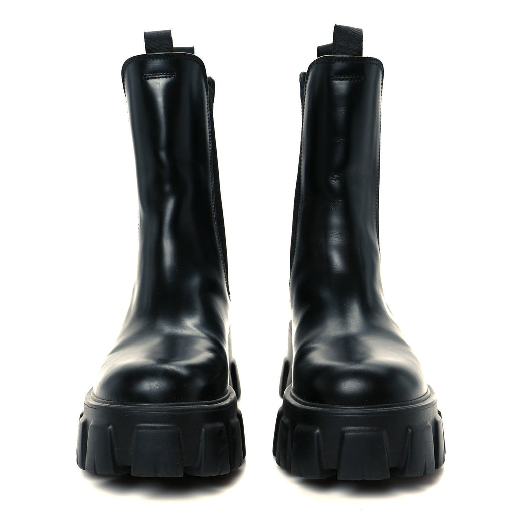 SPAZZOLATO ROIS MONOLITH CHELSEA 55MM TALL BOOTS BLACK