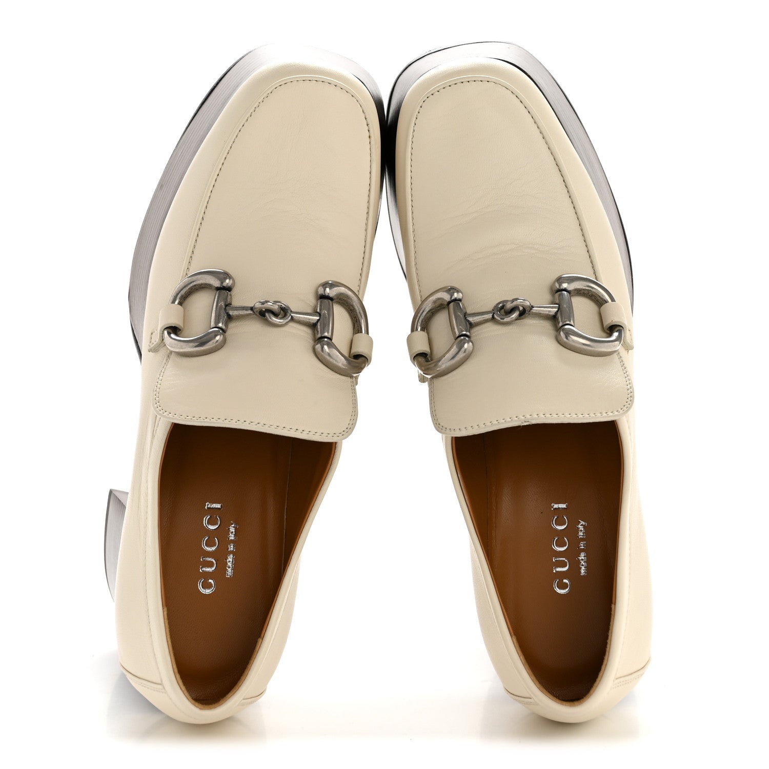 MALAGA KID HORSEBIT PLATFORM LOAFERS MYSTIC WHITE