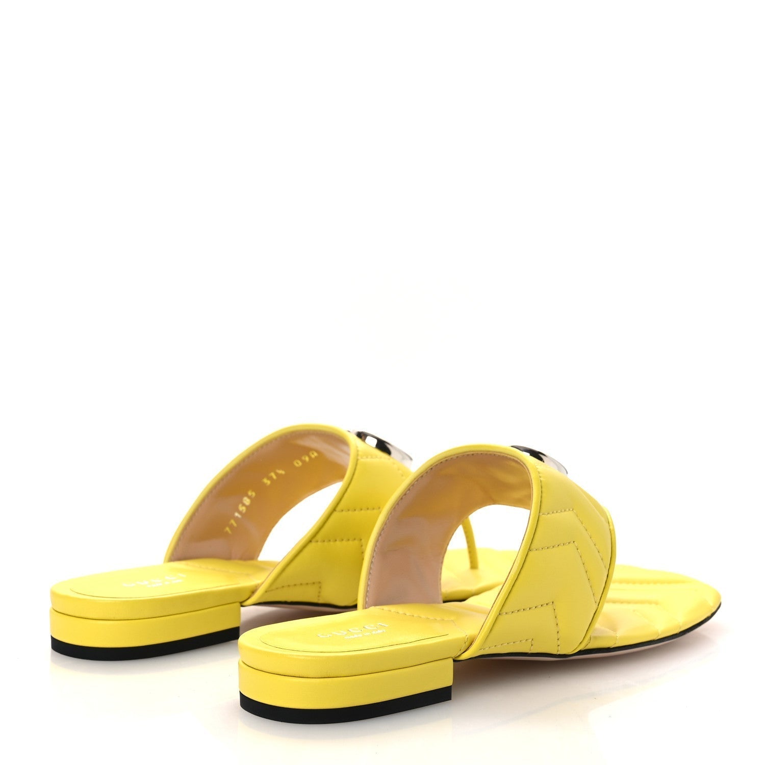 NAPPA CHARLOTTE DOUBLE G MARMONT THONG SANDALS ACID LIME