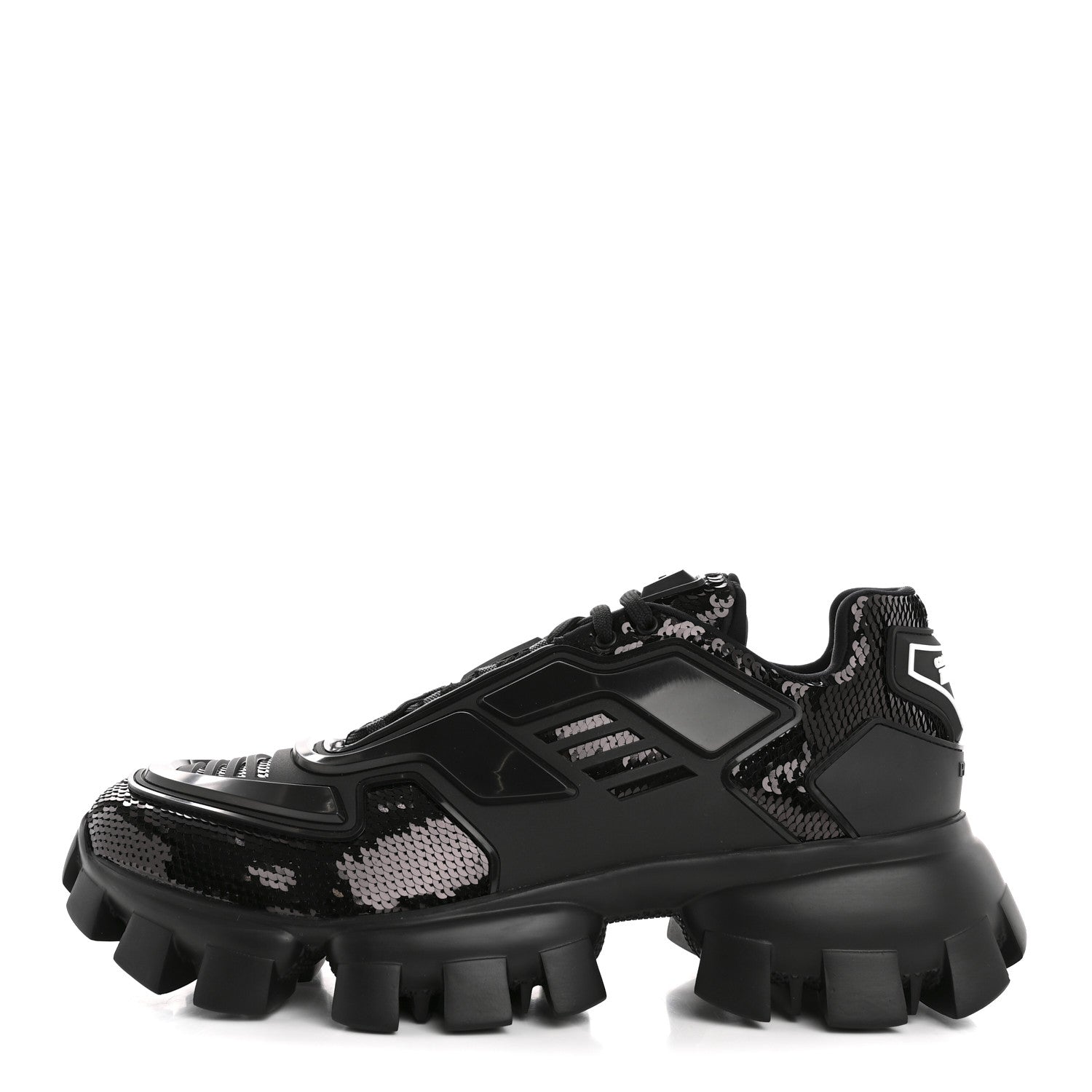SEQUIN COTTON RUBBER MENS CLOUDBUST THUNDER SNEAKERS BLACK