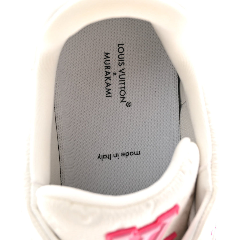 LV X TM EMBOSSED MONOGRAM CHERRY BLOSSOM LV TRAINER SNEAKERS WHITE