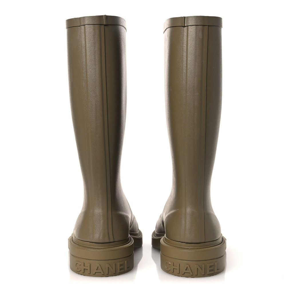 CAOUTCHOUK CC HIGH BOOTS DARK BEIGE