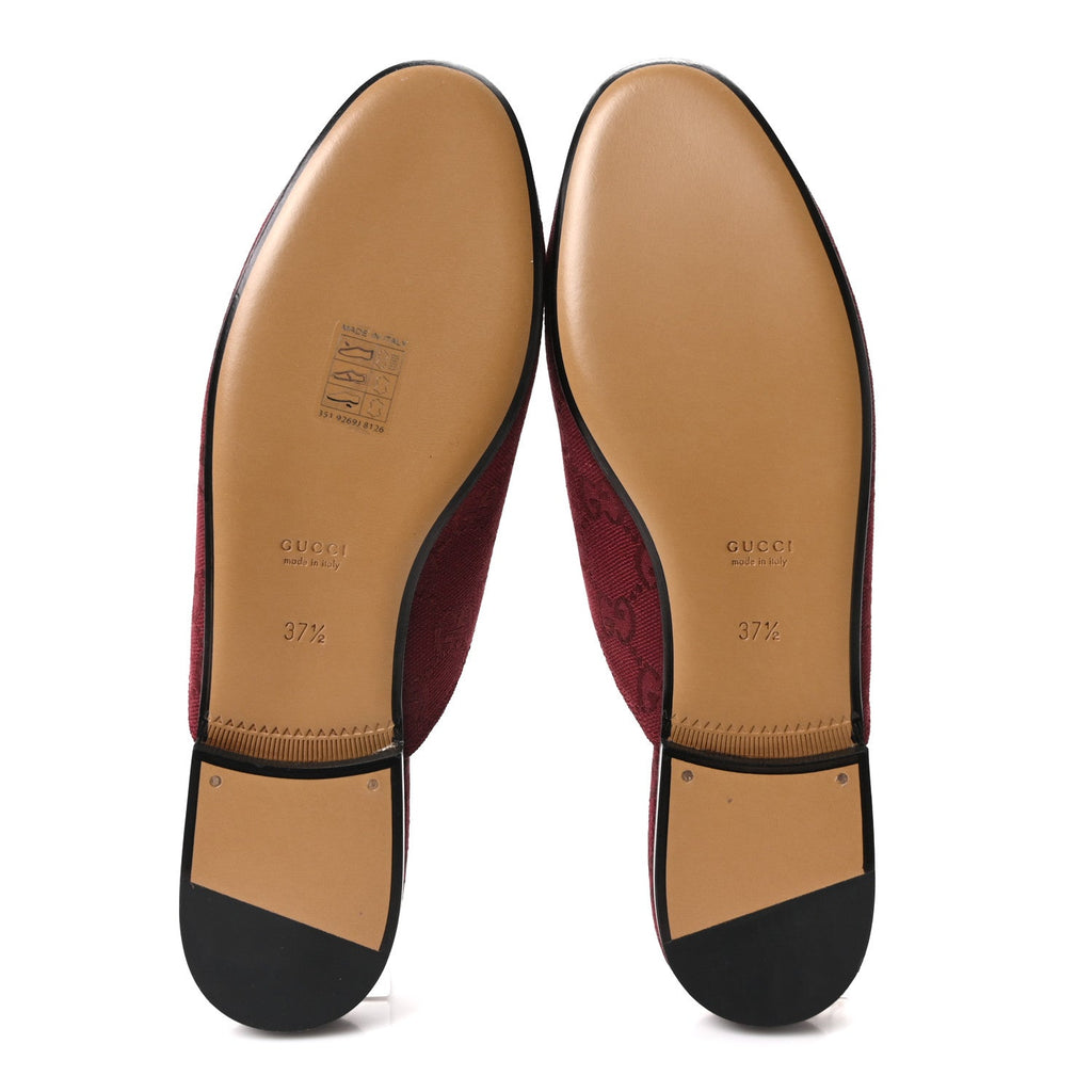 GG MONOGRAM CANVAS WOMENS PRINCETOWN SLIPPERS ANCORA