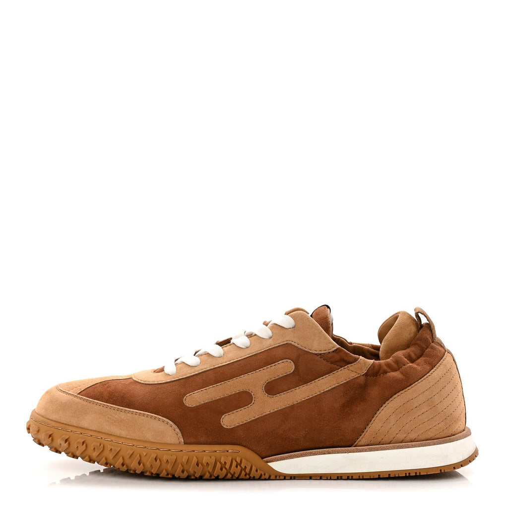 SUEDE GOATSKIN MENS JET SNEAKERS BRUN AMOURETTE MIEL