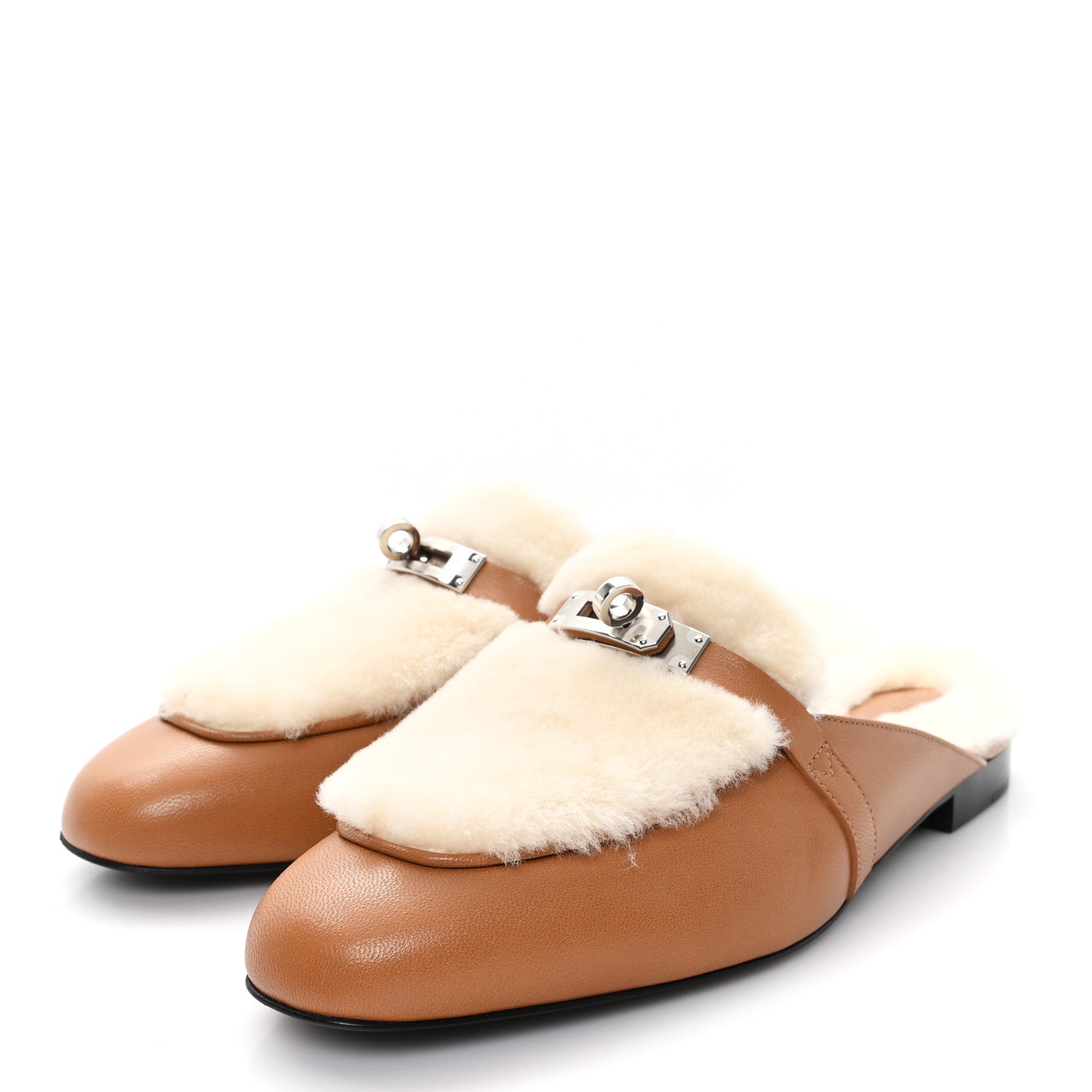 GOATSKIN SHEARLING WOMENS OZ MULES NATUREL ECRU
