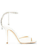 JIMMY CHOO SAEDA 100 CRYSTAL-STRAP SANDAL