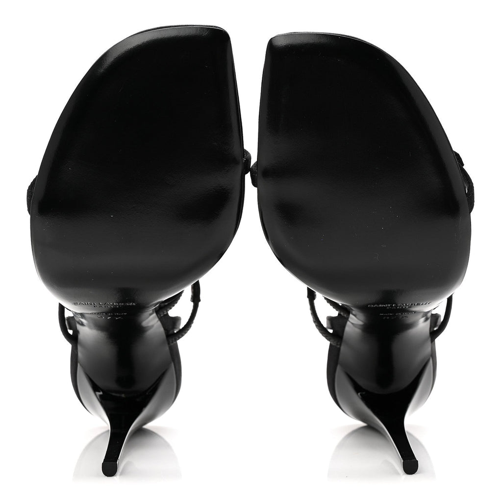 CREPE SATIN CRYSTAL JERRY 110 SANDALS BLACK