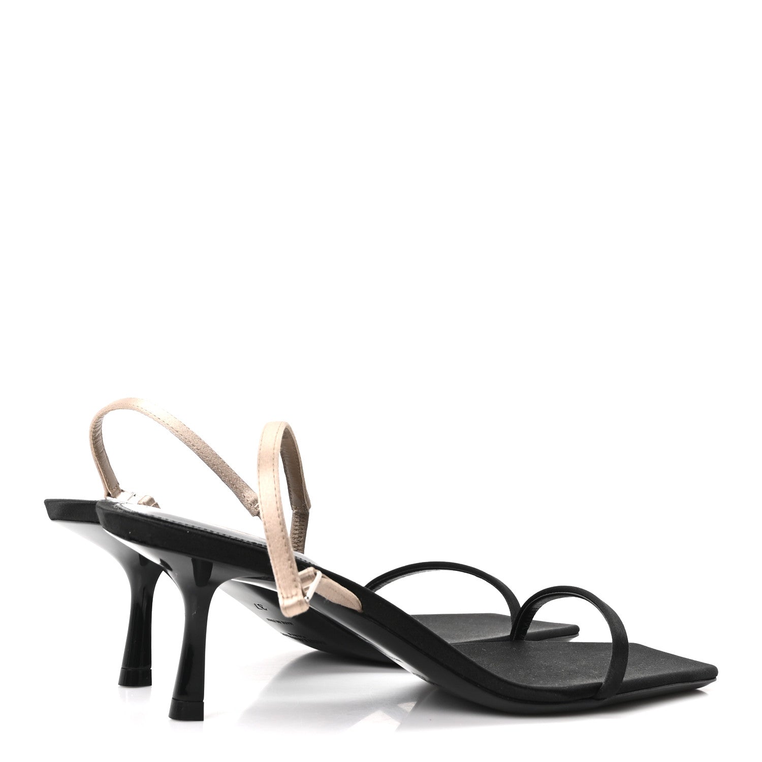 SATIN SLINGBACK JASPE 55 SANDALS BLACK PARTRIDGE PINK