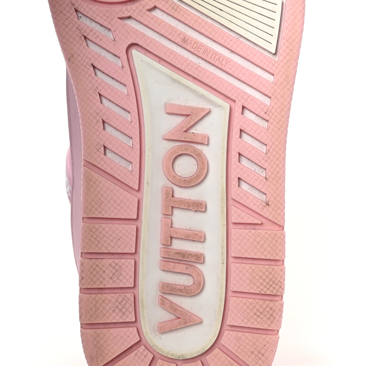 CALFSKIN MONOGRAM WOMENS LV TRAINER SNEAKERS LIGHT PINK