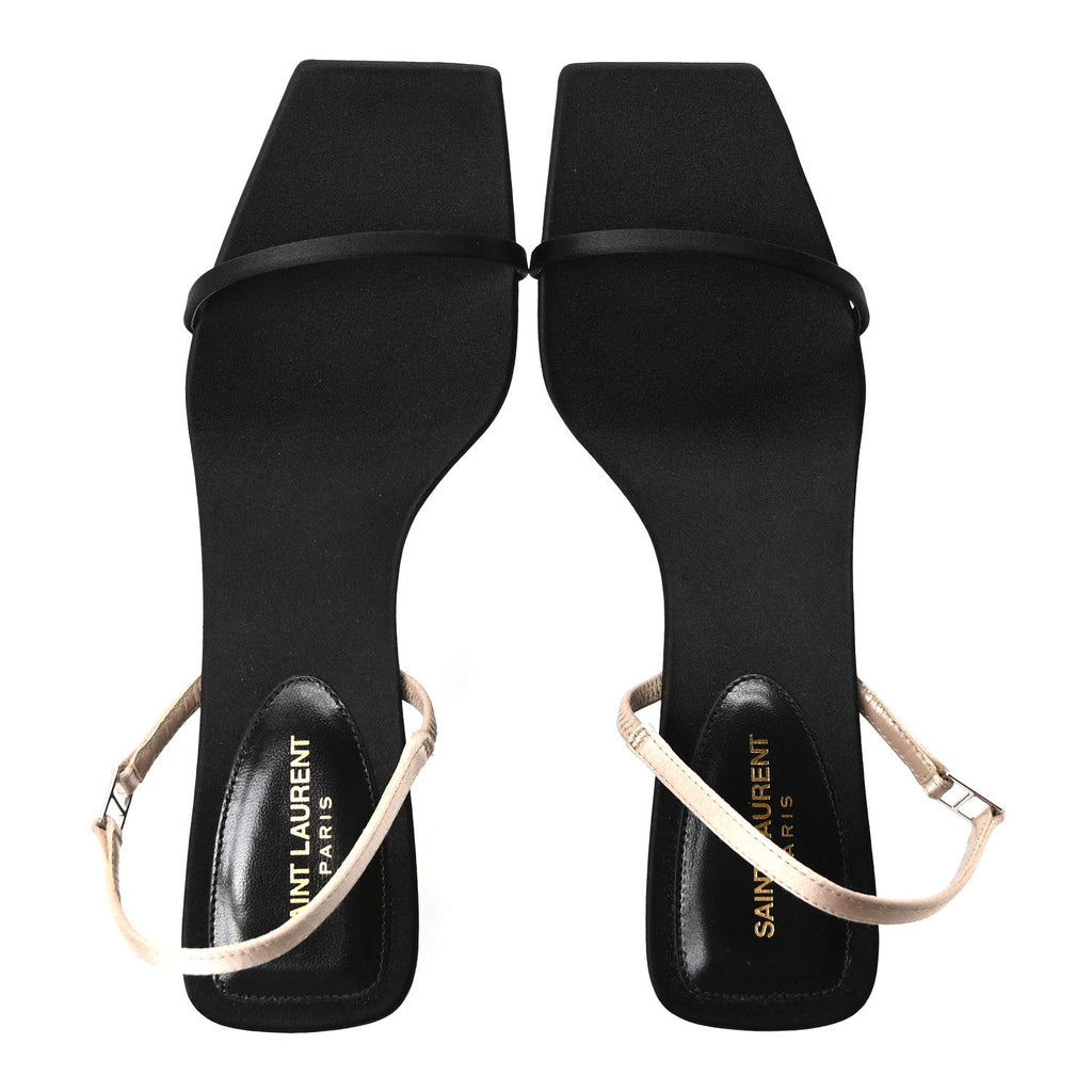 SATIN SLINGBACK JASPE 55 SANDALS BLACK PARTRIDGE PINK