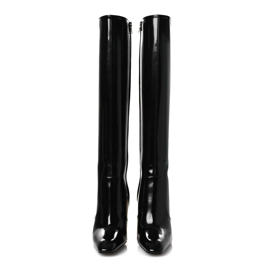 VITELLO MARILYN AUTEUIL 105 KNEE HIGH ZIP BOOTS BLACK