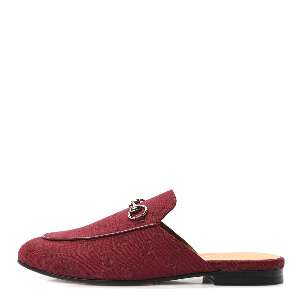 GG MONOGRAM CANVAS WOMENS PRINCETOWN SLIPPERS ANCORA